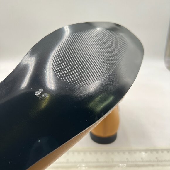 Tan Low Heel Back Strap Buckle Ankle Boots Square Toe Ladies Casual Daily Boots - Picture 5 of 7